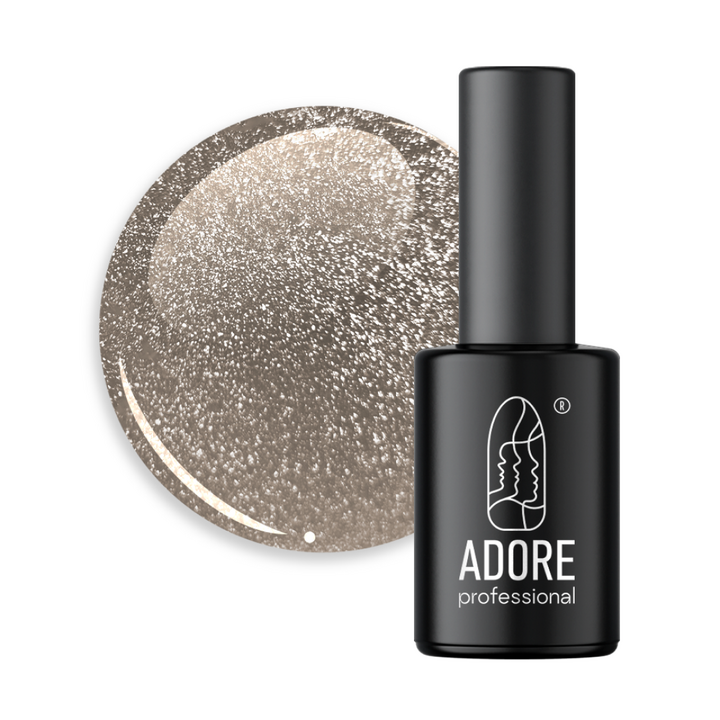 ADORE. Cat's Eye Gel Polish, #C-07, 8 ml. Lichtreflektierender Gel-Nagellack "Katzenauge", funkelndes Gold #1