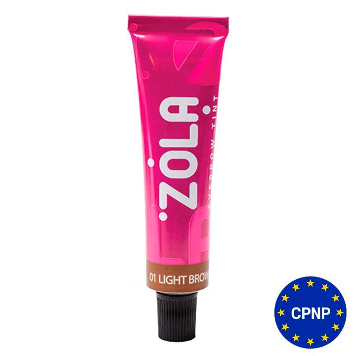 ZOLA. Eyebrow Tint with Collagen #01, Light Brown, 15 ml. Фарба для брів з колагеном, світлий коричневий #1