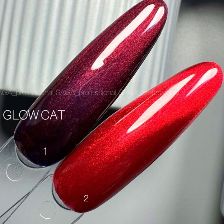 SAGA. Cat's Eye Gel Polish "Glow Cat", #01, 10 ml. Гель-лак "Котяче око" #3