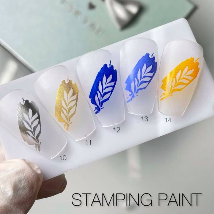 SAGA. Stamping nail polish, #12, Dark Blue, 8 ml. Лак-фарба для стемпінгу, синій #2