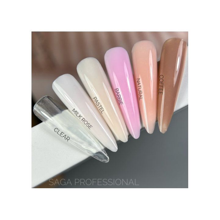 SAGA. Stiff Gel, 15 ml, #06, Barbie. Густий гель для укріплення та нарощування #2