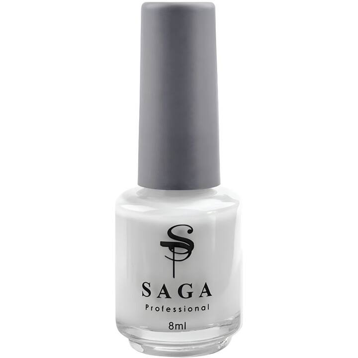 SAGA. Stamping nail polish, #02, White, 8 ml. Лак-фарба для стемпінгу, білий #2