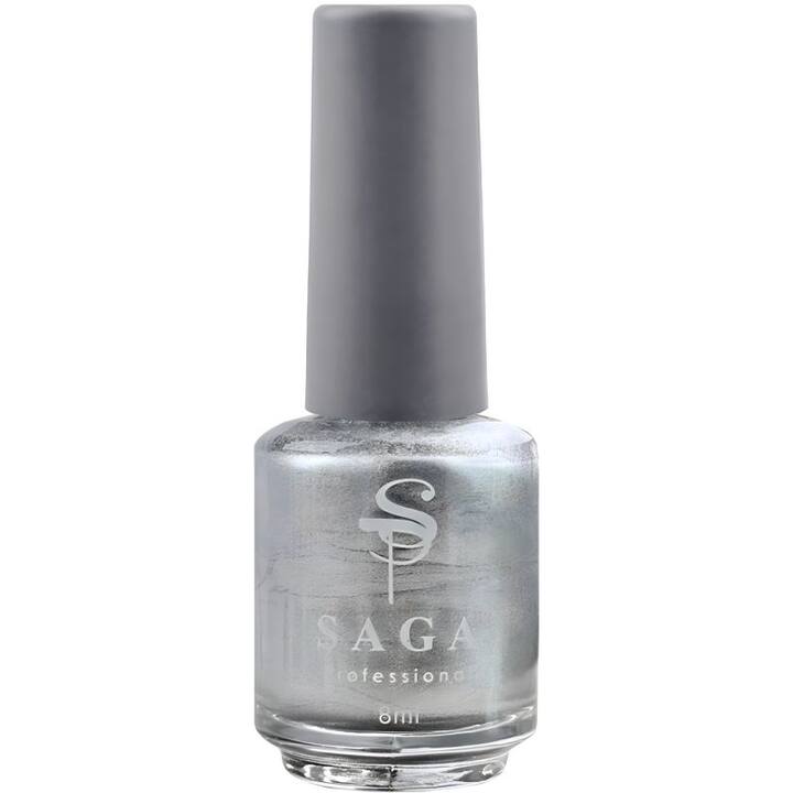 SAGA. Stamping nail polish, #10, Silver, 8 ml. Лак-фарба для стемпінгу, срібний #2