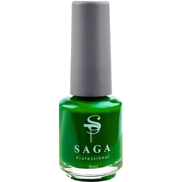 SAGA. Stamping nail polish, #07, Green, 8 ml. Лак-фарба для стемпінгу, зелений #2