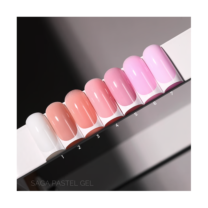 SAGA. Builder gel "Pastel Color", 15 ml, #01. Гель для укріплення та нарощування #3