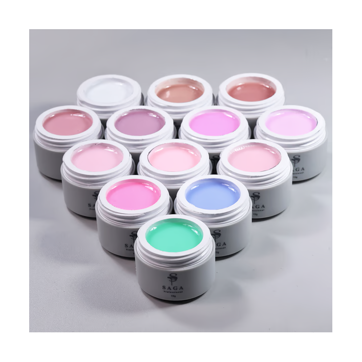 SAGA. Builder gel "Pastel Color", 15 ml, #02. Гель для укріплення та нарощування #5