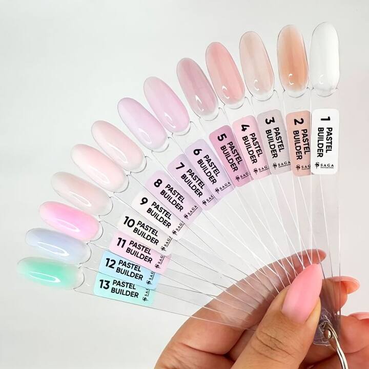 SAGA. Builder gel "Pastel Color", 15 ml, #01. Гель для укріплення та нарощування #4