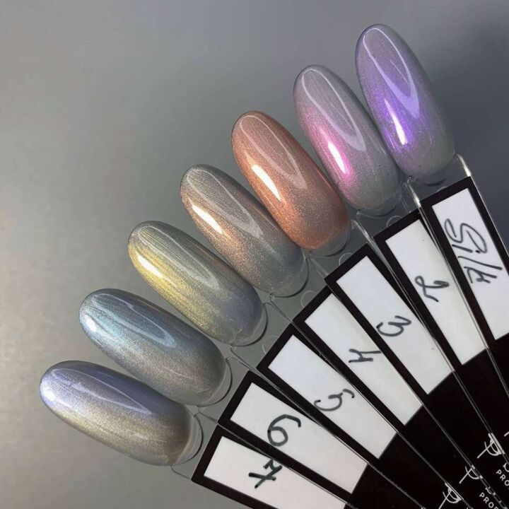 SAGA. Cat's Eye Gel Polish "Silk Cat", #01, 10 ml. Гель-лак "Котяче око" з перламутром #5