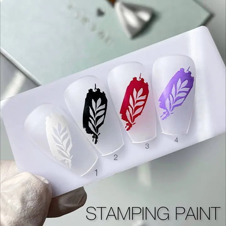 SAGA. Stamping nail polish, #01, Black, 8 ml. Лак-фарба для стемпінгу, чорний #2
