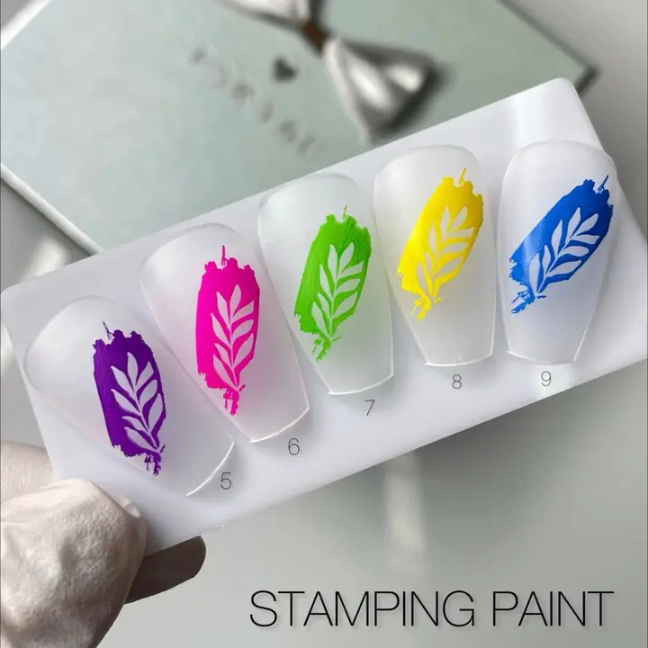 SAGA. Stamping nail polish, #05, Violet, 8 ml. Лак-фарба для стемпінгу, фіолетовий #2
