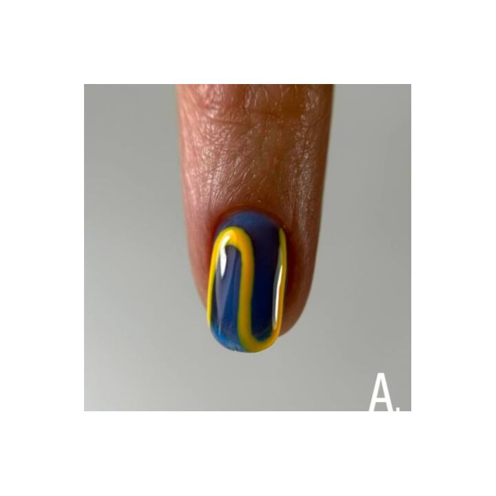 ADORE. Marble Glass Gel Polish, #MG-29, Lazurite, 8 ml. Вітражний гель-лак, яскраво-синій #5