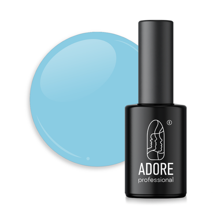ADORE. Marble Glass Gel Polish, #MG-03, Seaglass, 8 ml. Вітражний гель-лак, блакитна глазур #1