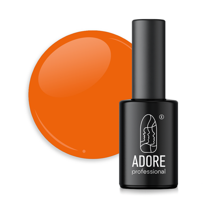ADORE. Marble Glass Gel Polish, #MG-12, Carnelian, 8 ml. Вітражний гель-лак, помаранчева глазур #1