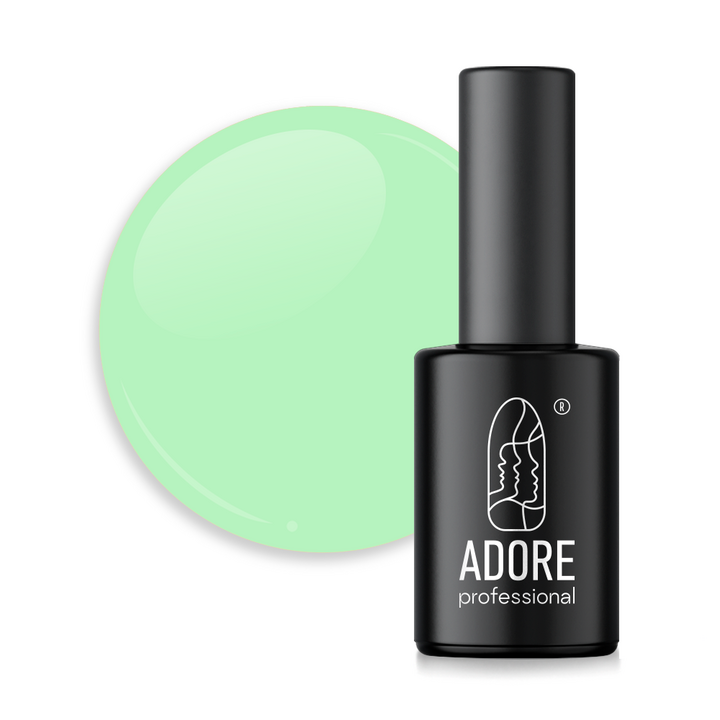 ADORE. Marble Glass Gel Polish, #MG-20, Jadeite, 8 ml. Вітражний гель-лак, м'ятна глазур #1