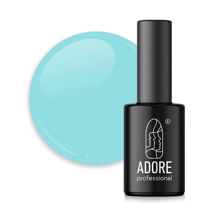 ADORE. Marble Glass Gel Polish, #MG-28, Larimar, 8 ml. Вітражний гель-лак, бірюзовий вітраж #1