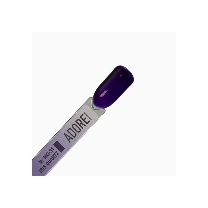 ADORE. Marble Glass Gel Polish, #MG-31, Iris quartz, 8 ml. Вітражний гель-лак, насичено-фіолетовий #3