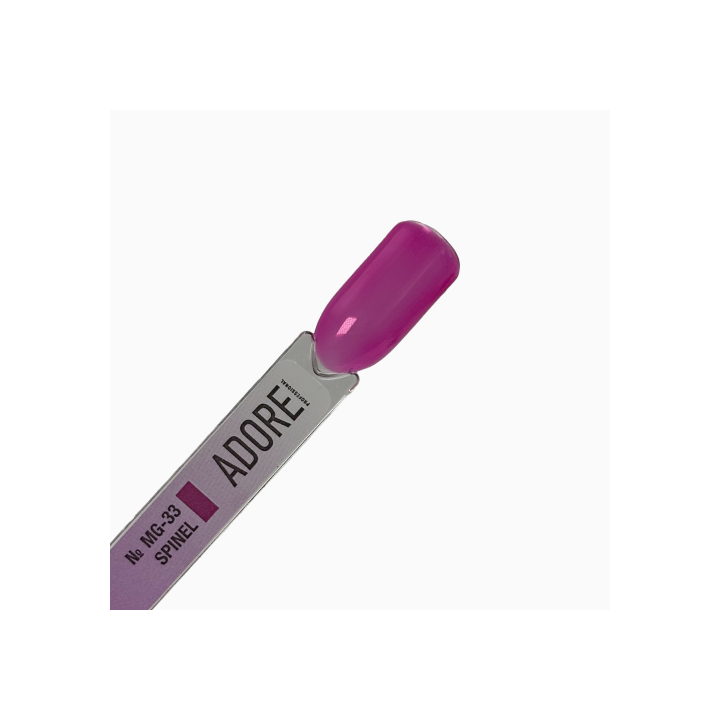 ADORE. Marble Glass Gel Polish, #MG-33, Spinel, 8 ml. Вітражний гель-лак, рожевий #3
