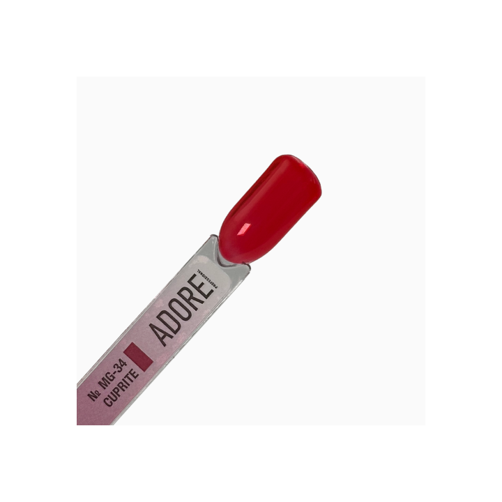 ADORE. Marble Glass Gel Polish, #MG-34, Cuprite, 8 ml. Вітражний гель-лак, червоний #3
