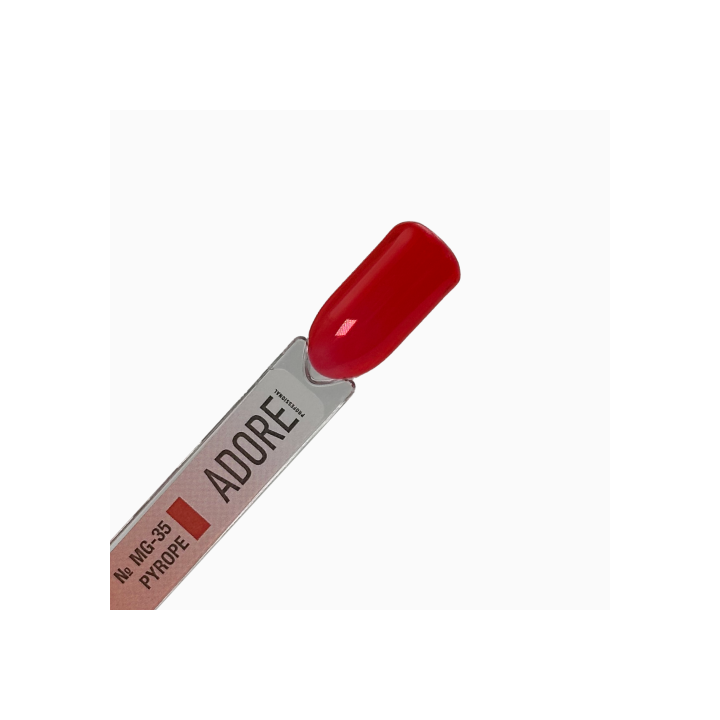 ADORE. Marble Glass Gel Polish, #MG-35, Pyrope, 8 ml. Вітражний гель-лак, вогненно-червоний #3