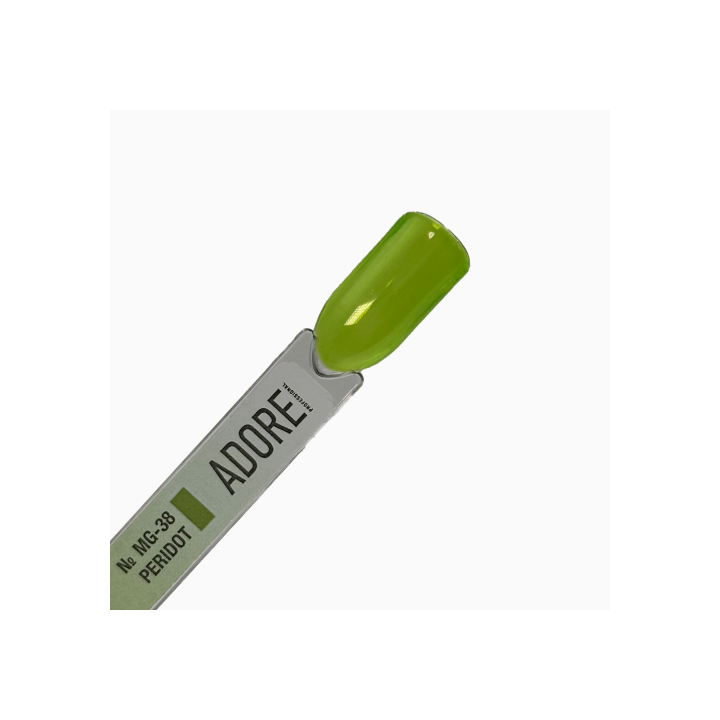 ADORE. Marble Glass Gel Polish, #MG-38, Peridot, 8 ml. Вітражний гель-лак, оливково-зелений #3