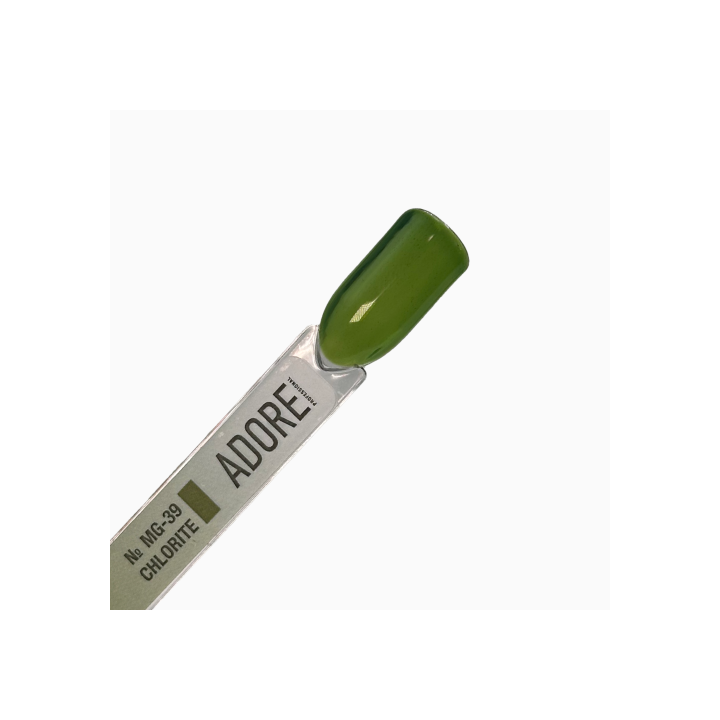 ADORE. Marble Glass Gel Polish, #MG-39, Chlorite, 8 ml. Вітражний гель-лак, темно-зелений #3