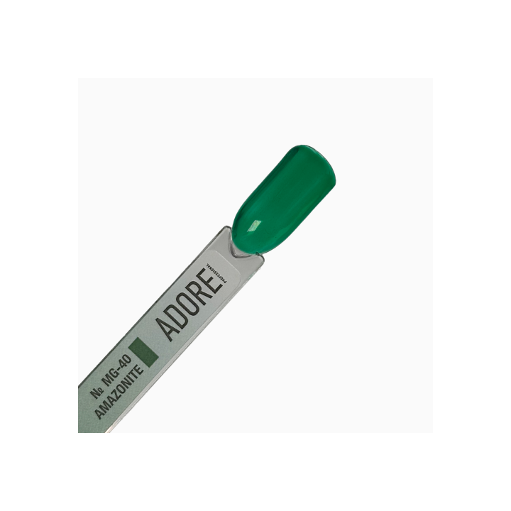 ADORE. Marble Glass Gel Polish, #MG-40, Amazonite, 8 ml. Вітражний гель-лак, зелений #3