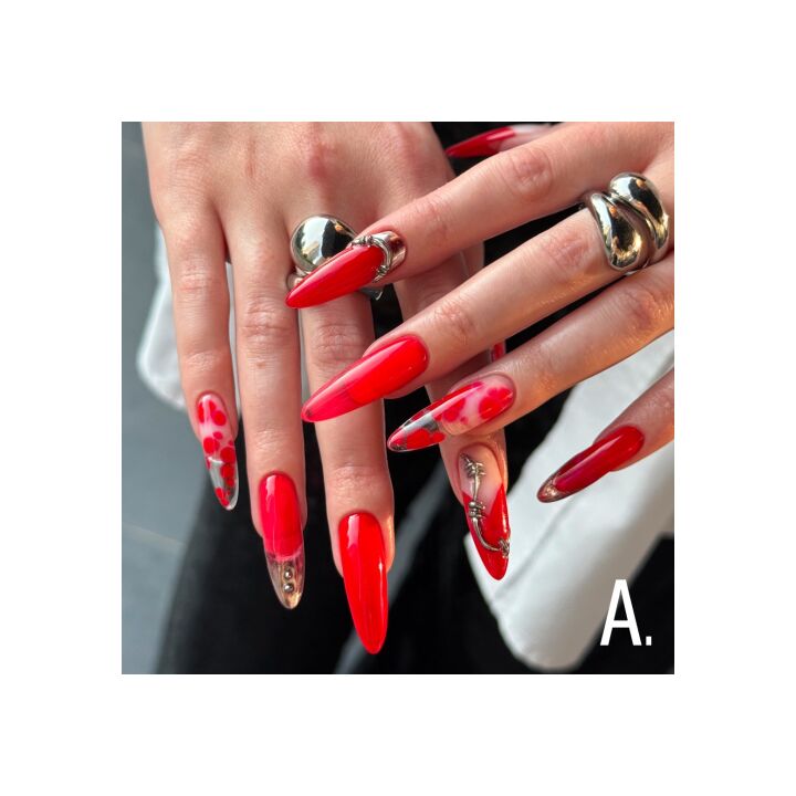 ADORE. Marble Glass Gel Polish, #MG-35, Pyrope, 8 ml. Вітражний гель-лак, вогненно-червоний #5