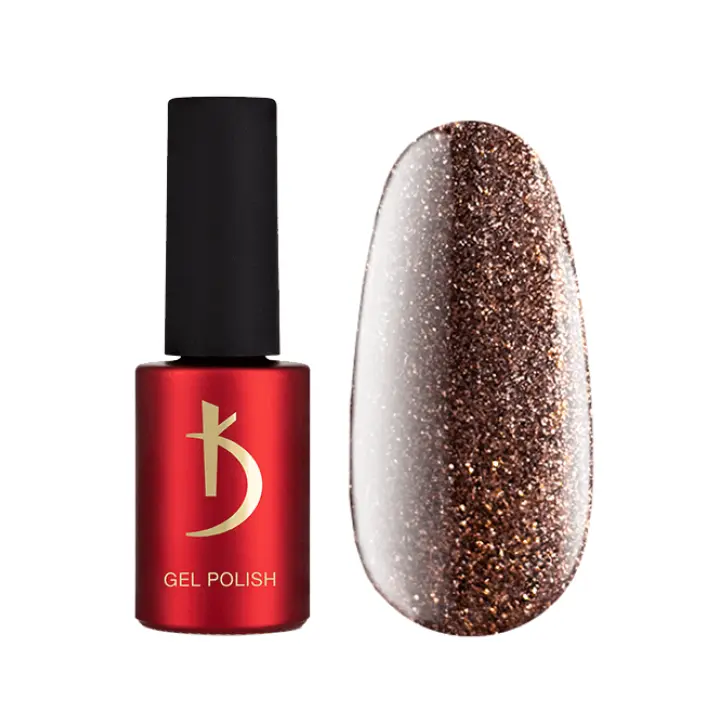 KODI Gel Polish Golden Brown #02, brązowy z shimmerem, 7 ml, gel polish #1