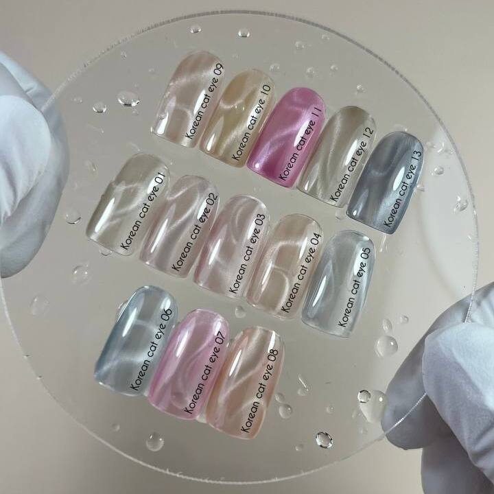 NOTN. Korean "Cat eye" Gel Polish #06, 10 ml, гель-лак "котяче око" сріблясто-блакитний #4