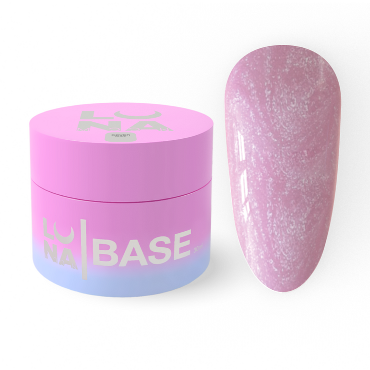 LUNAmoon. Cover BASE #18, PALE PINK with SHIMMER, 30 ml #1