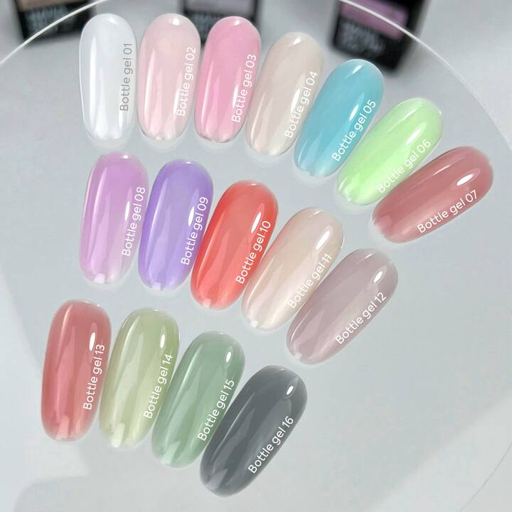 NOTD. Bottle Gel #1, White, 10 ml, gel liquido extra resistente, bianco #6