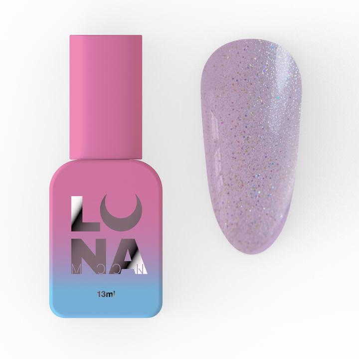 LUNAmoon. STELLAR Top coat, 13 ml, Топ глянцевий з різнокольоровими голографічним шимером #1