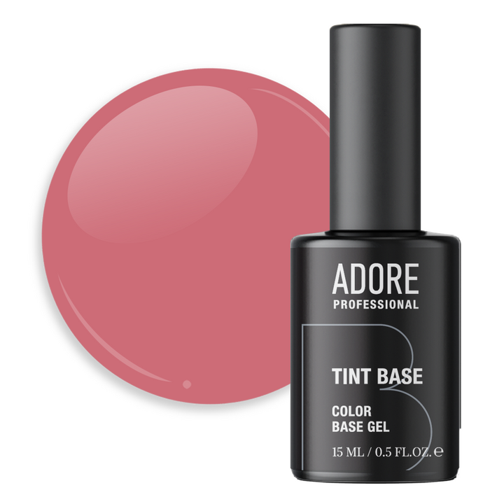 ADORE. Tint Base, №02, Kissel, 15 ml. Base colorata semitrasparente per unghie #1