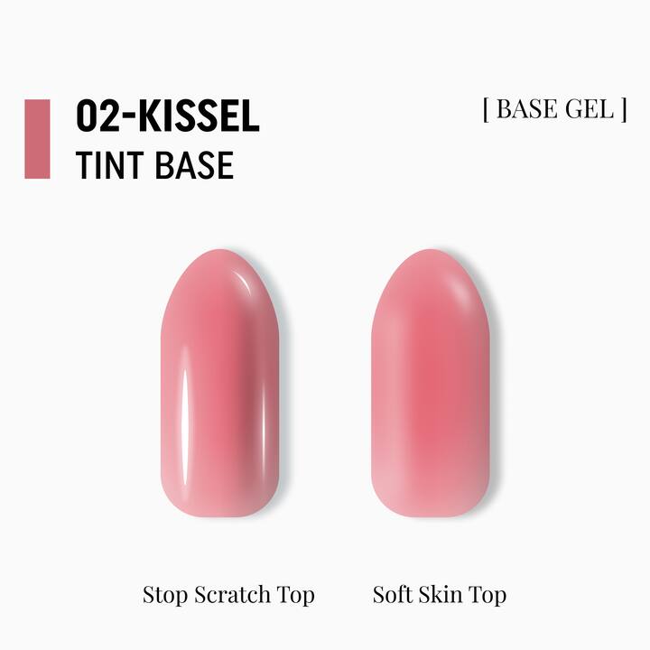 ADORE. Tint Base, №02, Kissel, 15 ml. Base colorata semitrasparente per unghie #3