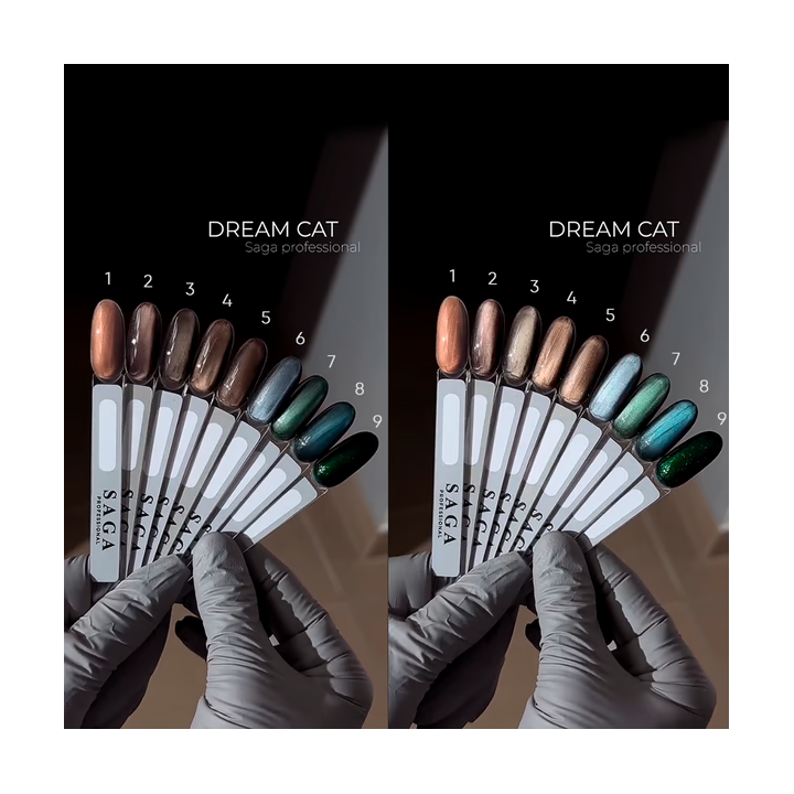 SAGA. Cat's Eye Gel Polish "Dream Cat", #04, 10 ml. Gel polish "Œil de chat" cristal #6