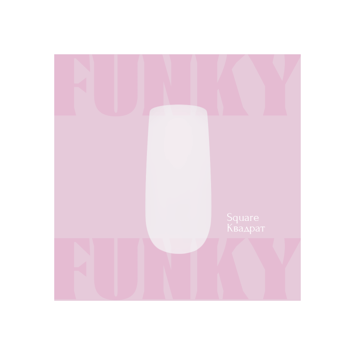 ADORE. Funky Gel Tips, Square Short, 240 pcs. Гелеві тіпси, короткий квадрат #2