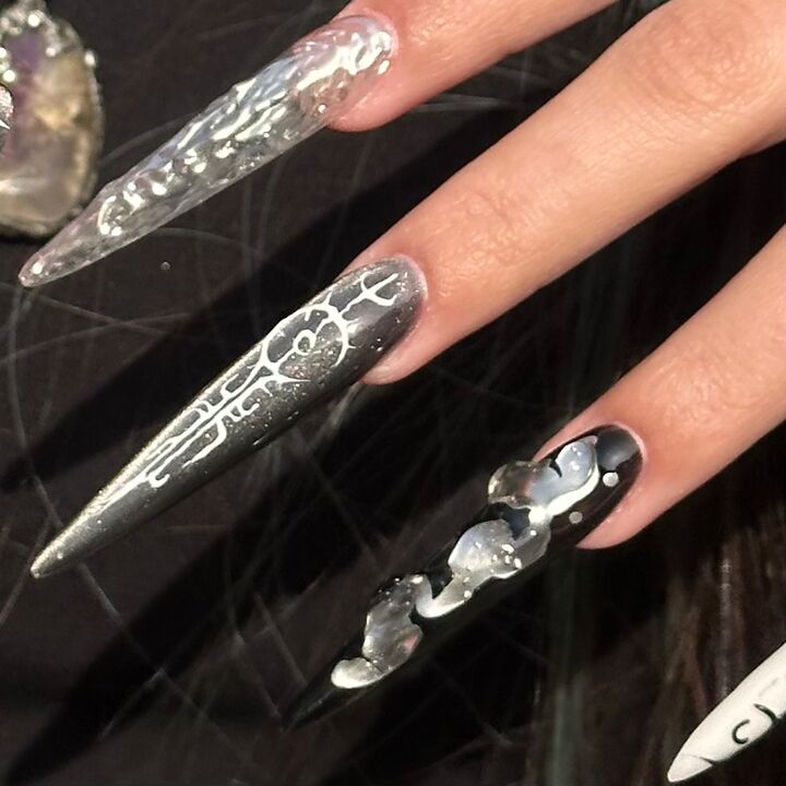 ADORE. SPLETNIца SIZE, Gel Tips, Stilette XXL, 240 pcs. Гелеві тіпси, екстрадовгий стилет #5