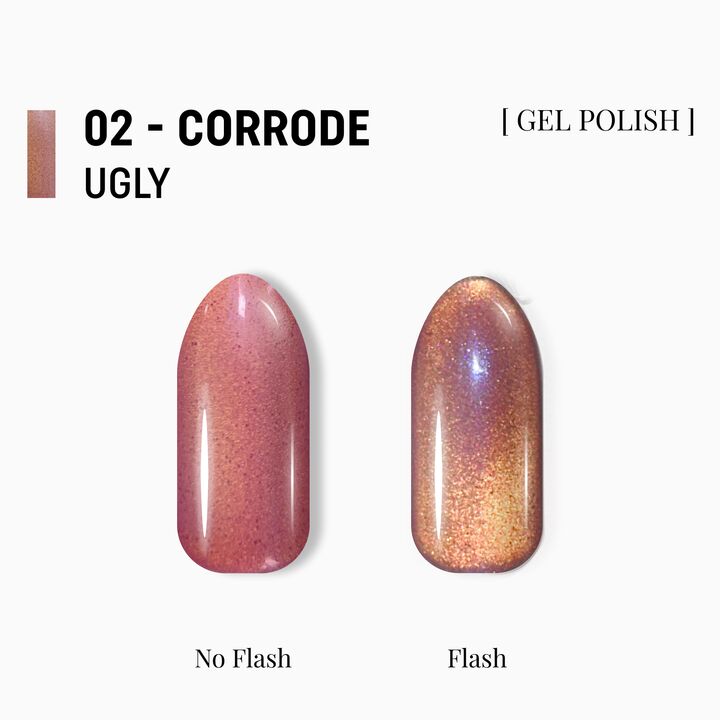 ADORE. Cat's Eye Gel Polish, #U-02, 8 ml. Гель-лак "котяче око"-хамелеон, бордово-сливовий  із бронзовим відблиском #2