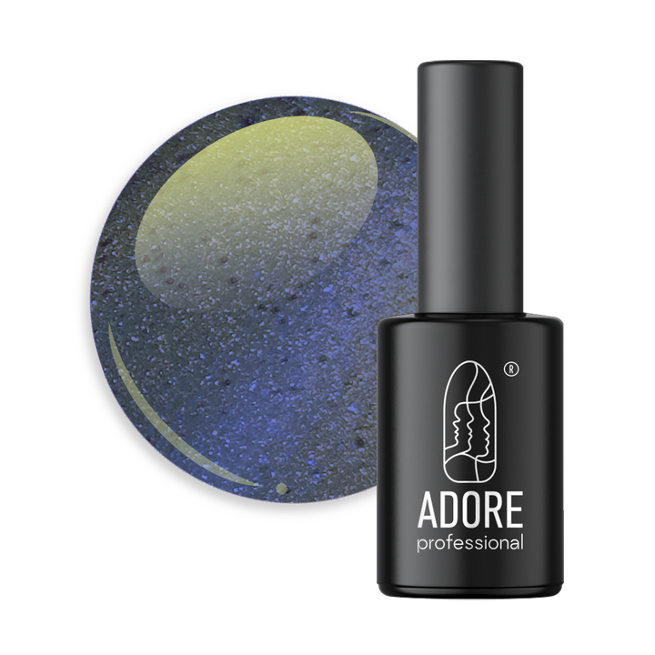 ADORE. Cat's Eye Gel Polish, #U-04, 8 ml. Гель-лак "котяче око"-хамелеон, блакитний із бронзовим відблиском #1