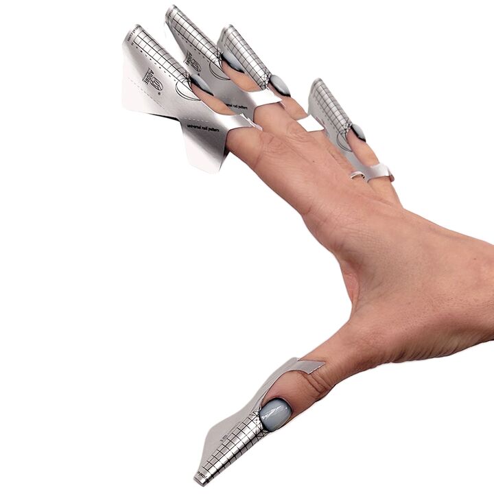 ADORE. Builder Nail Forms, PRO Metallized, 100 pcs. Металізовані нижні форми #3