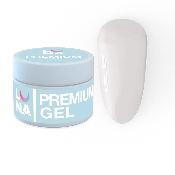 LUNAmoon. Premium Builder Gel #02 Milky, 15 ml, гель моделюючий, молочний #2