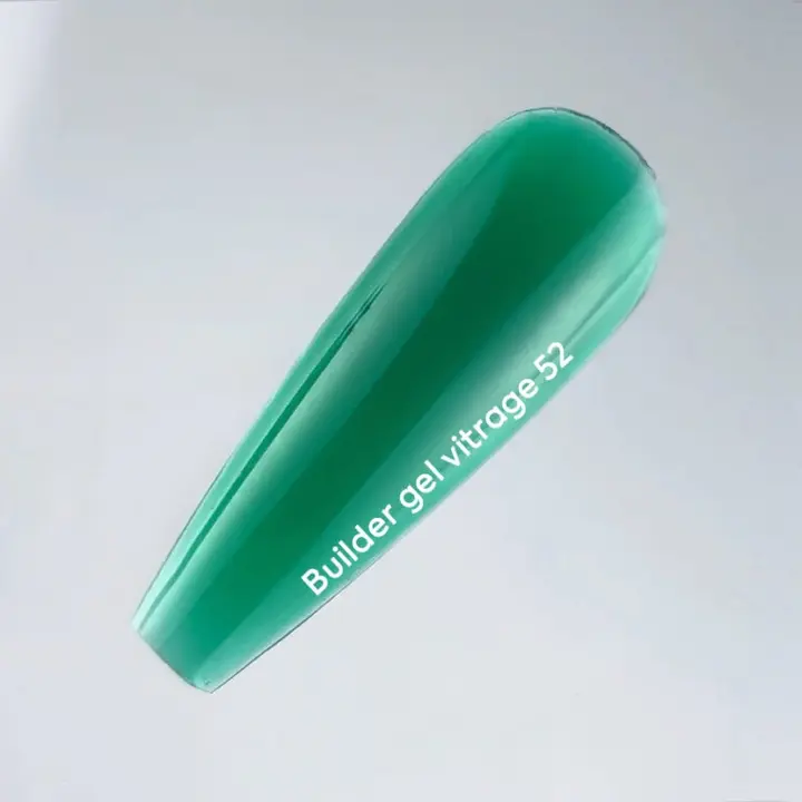 NOTD. Vitrage Builder Gel, #52, 15 ml. Żel witrażowy do przedłużania, zielony #5