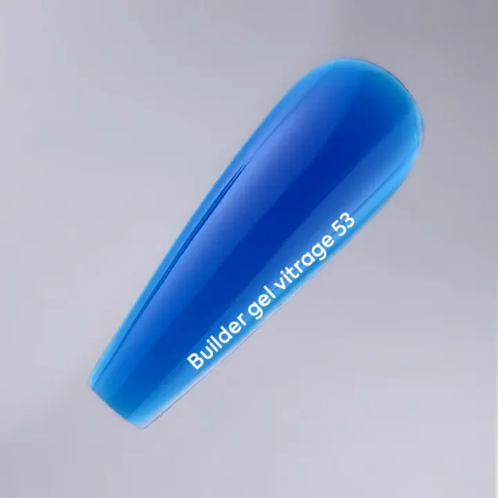NOTD. Vitrage Builder Gel, #53, 15 ml. Vitrage-Builder-Gel für Nagelverlängerung, blau #5