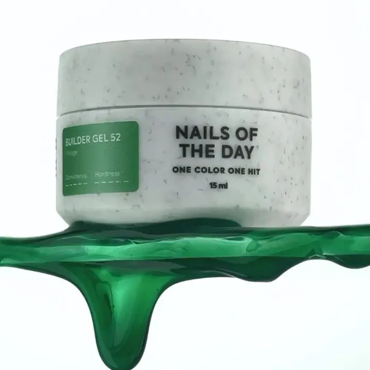 NOTD. Vitrage Builder Gel, #52, 15 ml. Żel witrażowy do przedłużania, zielony #2