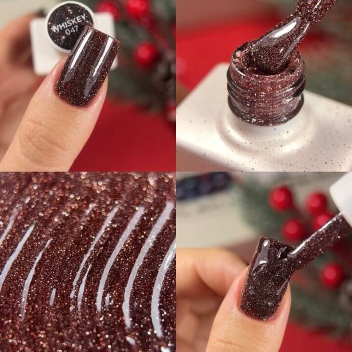 NOTD. Reflective Gel Polish Whiskey #047, 10 ml, гель-лак світловідбиваючий #3