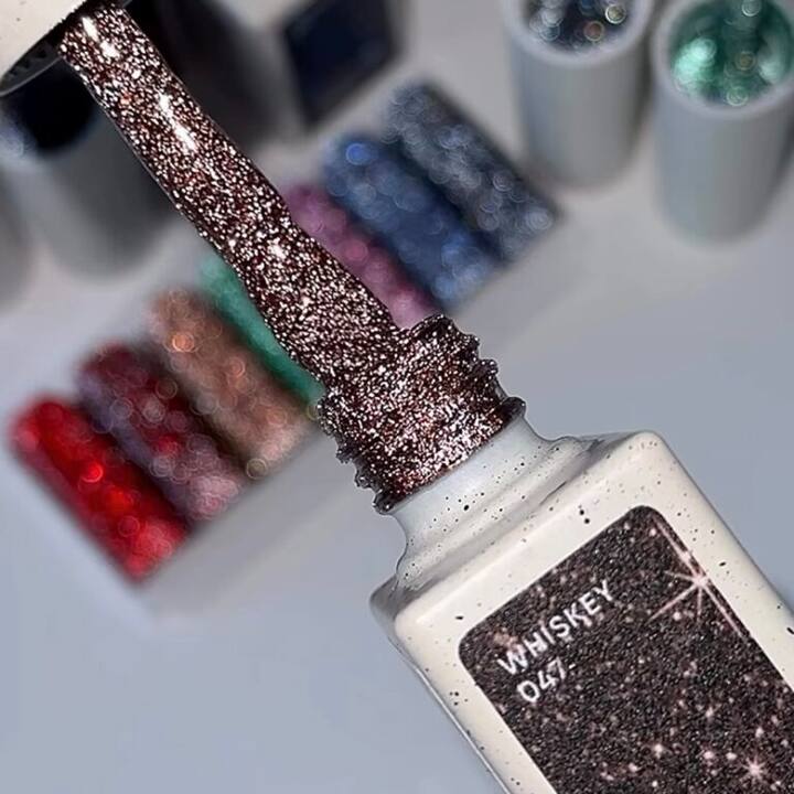 NOTD. Reflective Gel Polish Whiskey #047, 10 ml, гель-лак світловідбиваючий #2