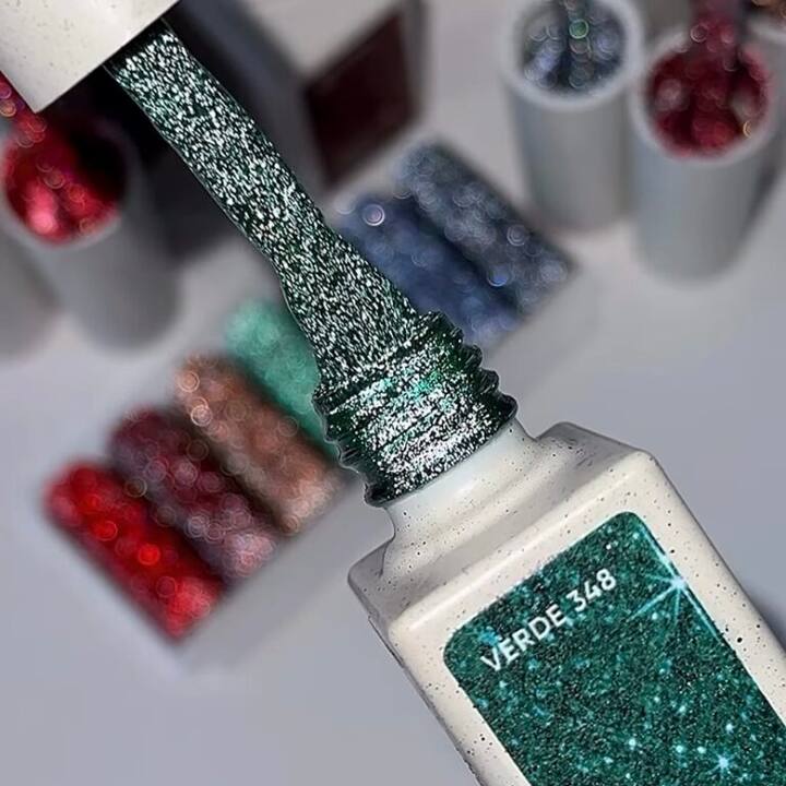 NOTD. Reflective Gel Polish Verde #348, 10 ml, гель-лак світловідбиваючий #3
