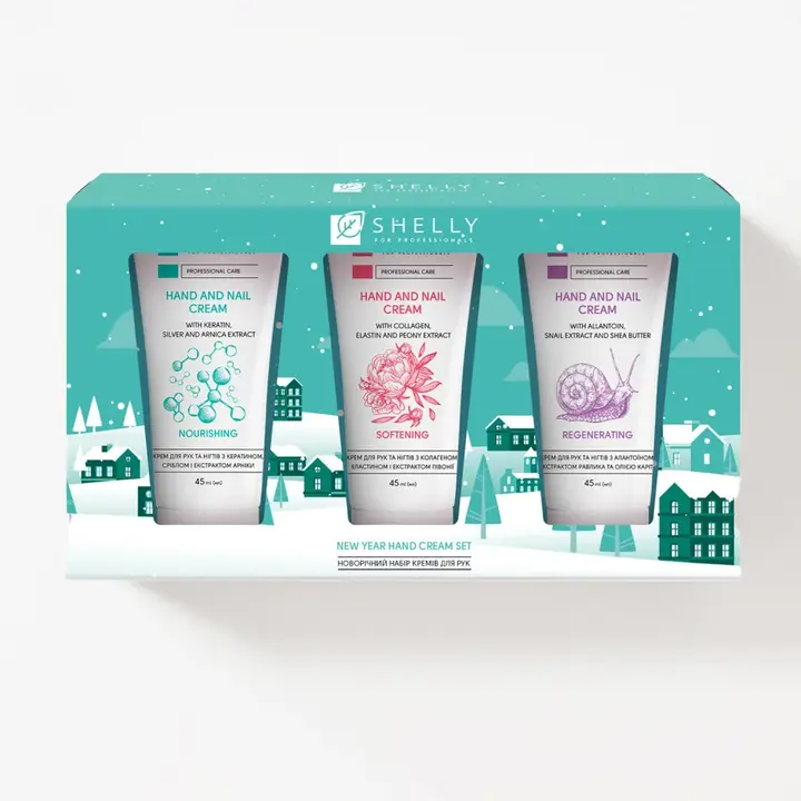 SHELLY. New Year Hand Cream Set, 45 ml x 3 pcs. Neujahrsset Handcremes, 45 ml x 3 Stk. #1