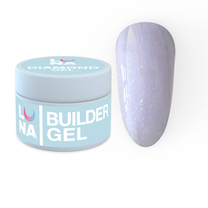 LUNAmoon. Diamond Builder Gel #9, 15 ml, żel do przedłużania z brokatem #2
