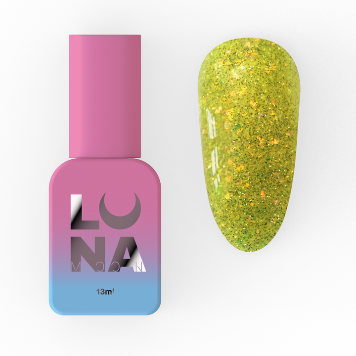 LUNAmoon. Light Acrygel #43 Gold shimmer, 13 ml, gel líquido reflectante, dorado con shimmer #1